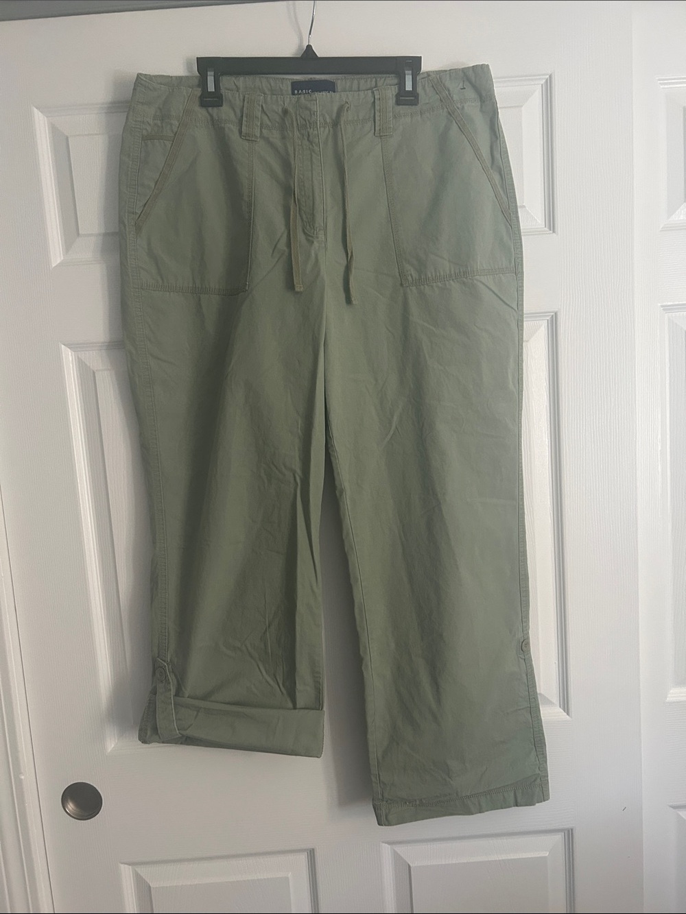 Basic Editions Light Sage Green Classic Fit Pants